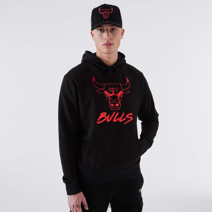 Chicago Bulls NBA Metallic Black Hoodie New Era TRBRBN2730
