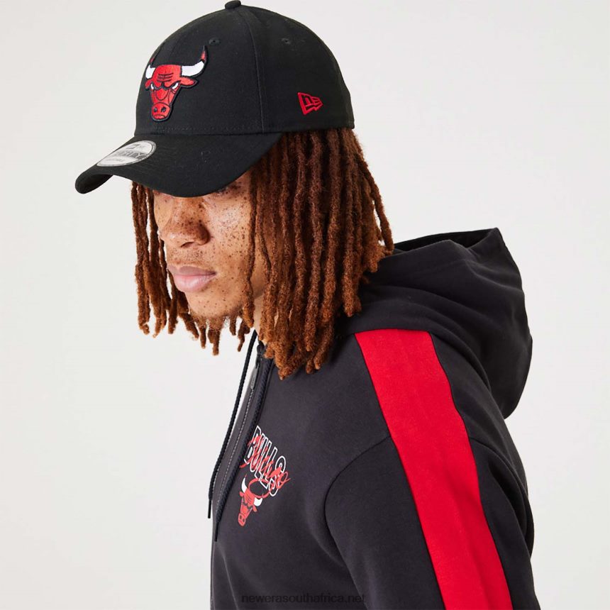 Chicago Bulls NBA Script Black Full-Zip Hoodie New Era TRBRBN2728