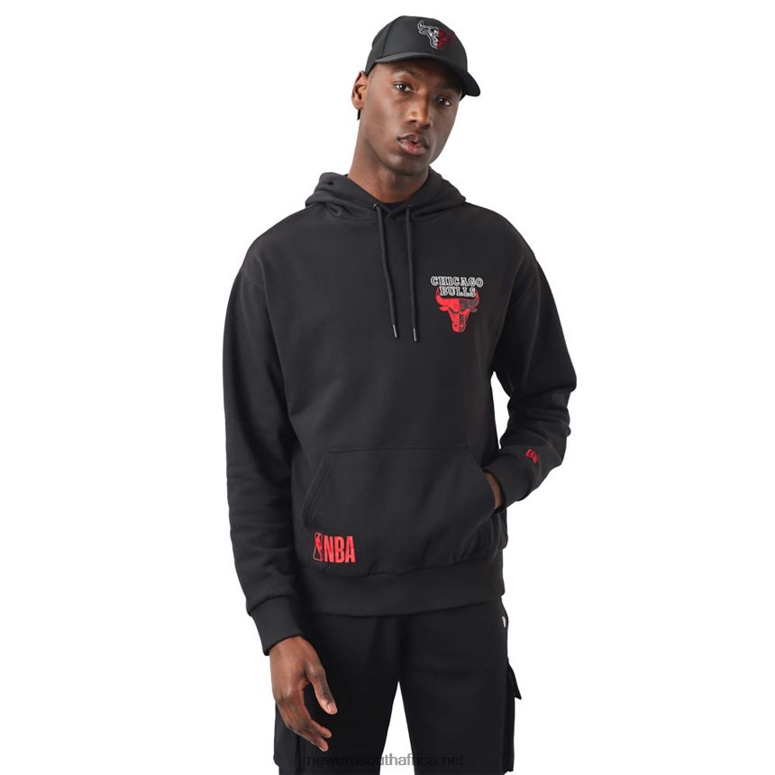 Chicago Bulls NBA Team Logo Black Hoodie New Era TRBRBN2747