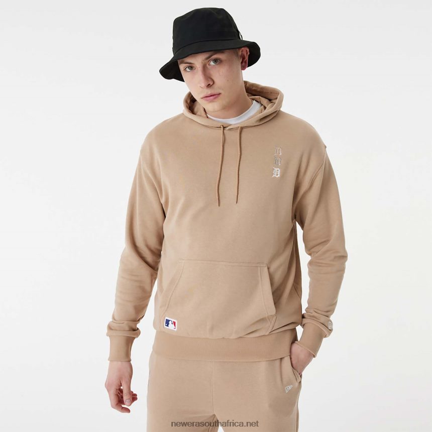 Detroit Tigers MLB Stacked Logo Brown Pull Over Hoodie New Era TRBRBN2656