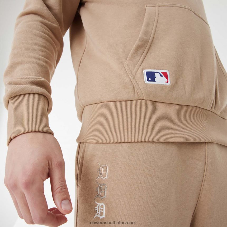 Detroit Tigers MLB Stacked Logo Brown Pull Over Hoodie New Era TRBRBN2656