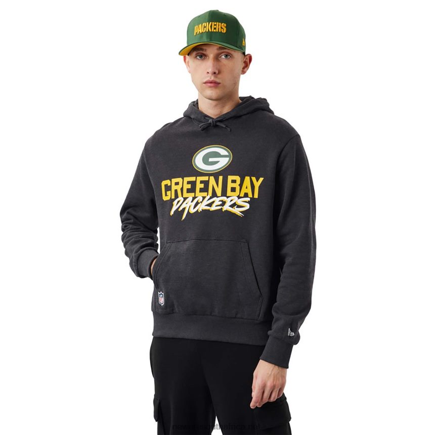 Green Bay Packers NFL Script Dark Grey Hoodie New Era TRBRBN2771