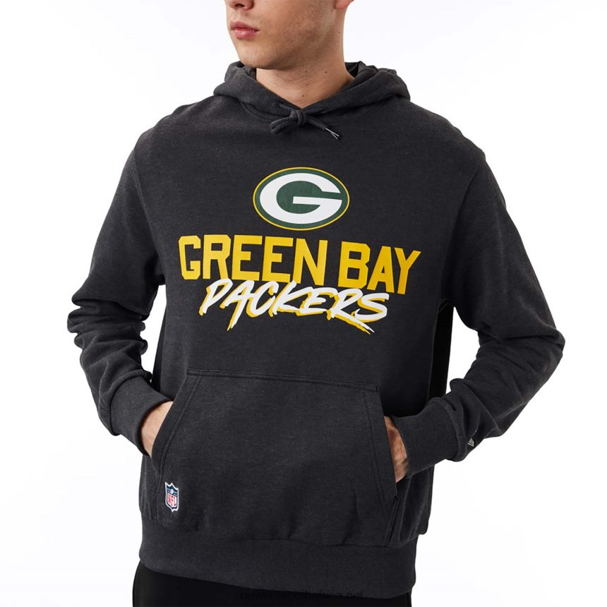 Green Bay Packers NFL Script Dark Grey Hoodie New Era TRBRBN2771