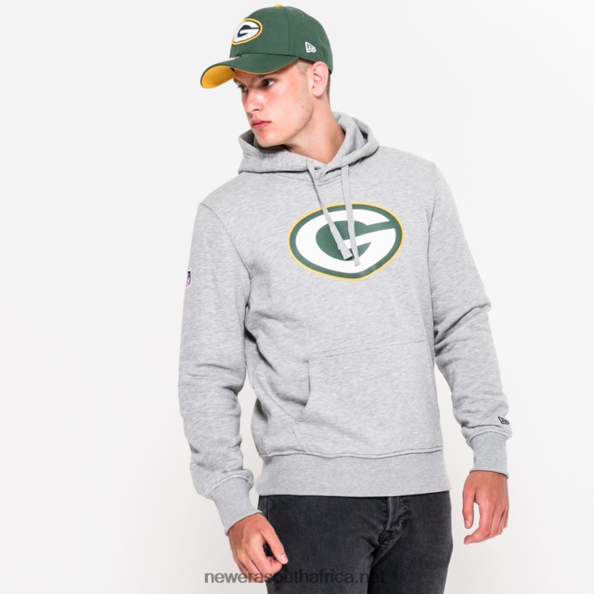 Green Bay Packers Team Logo Grey Hoodie New Era TRBRBN2789