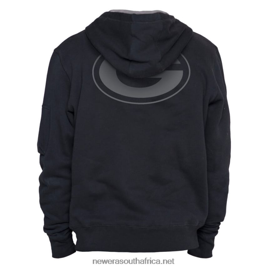 Green Bay Packers x Alpha Industries Black Hoodie New Era TRBRBN2807