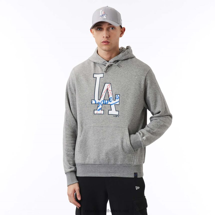 LA Dodgers Double Logo Grey Hoodie New Era TRBRBN2779