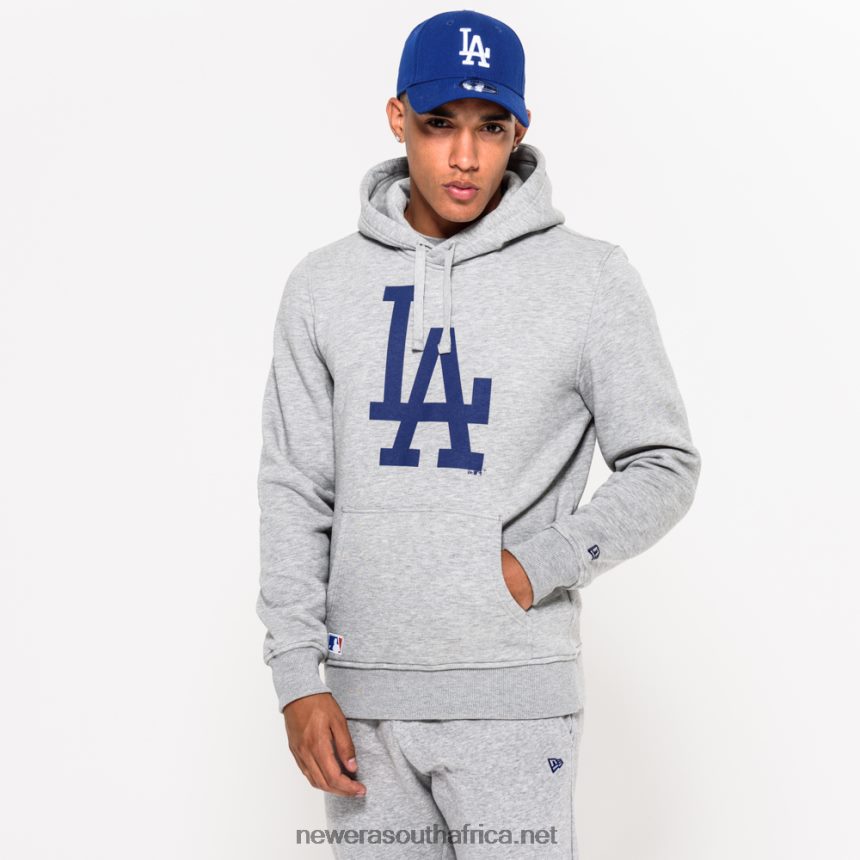 LA Dodgers MLB Team Logo Grey Hoodie New Era TRBRBN2803