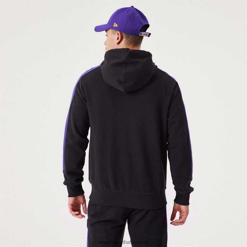 LA Lakers NBA Script Black Full-Zip Hoodie New Era TRBRBN2768