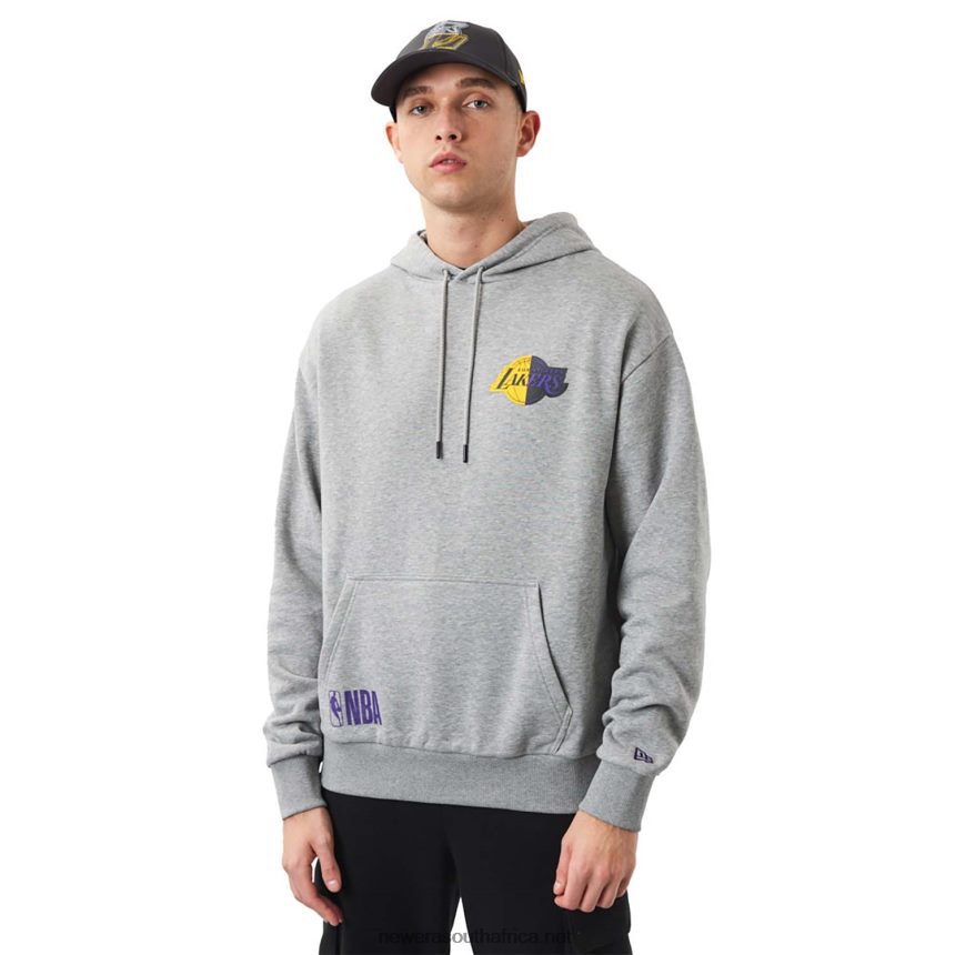 LA Lakers NBA Team Logo Grey Hoodie New Era TRBRBN2731
