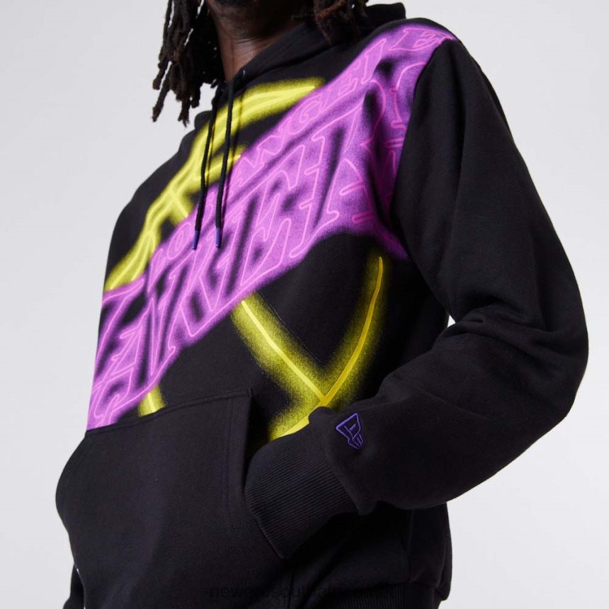 LA Lakers Neon Oversized Black Hoodie New Era TRBRBN2761