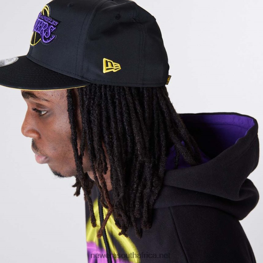 LA Lakers Neon Oversized Black Hoodie New Era TRBRBN2761