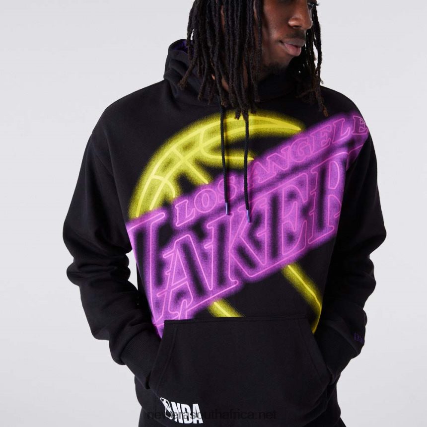 LA Lakers Neon Oversized Black Hoodie New Era TRBRBN2761