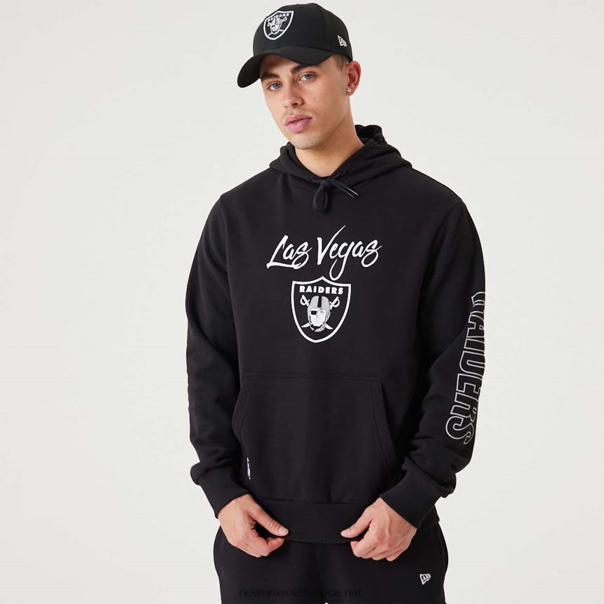 Las Vegas Raiders NFL Script Black Pullover Hoodie New Era TRBRBN2826