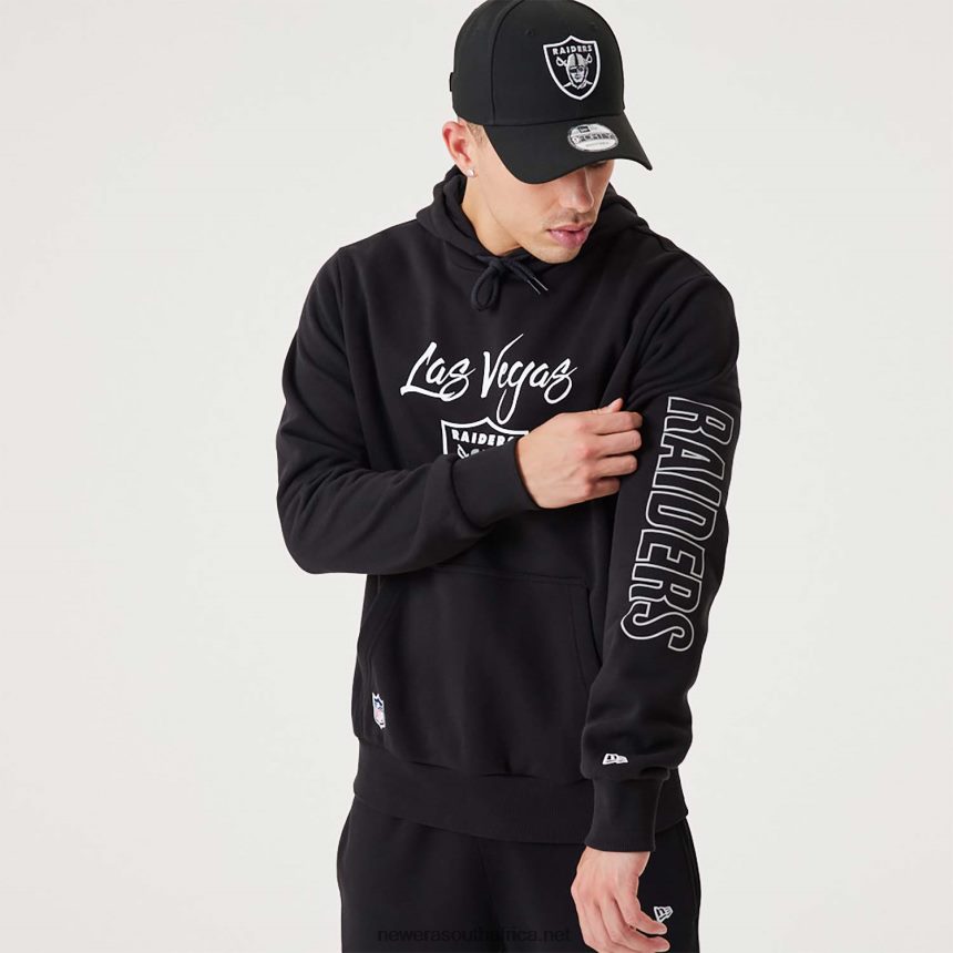 Las Vegas Raiders NFL Script Black Pullover Hoodie New Era TRBRBN2826
