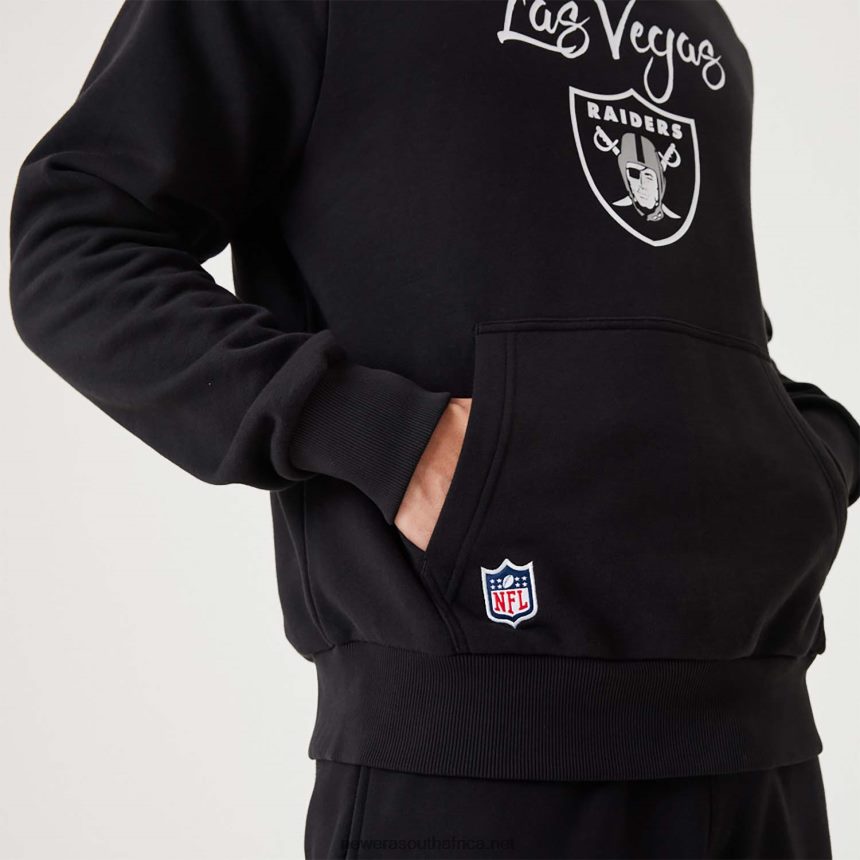 Las Vegas Raiders NFL Script Black Pullover Hoodie New Era TRBRBN2826