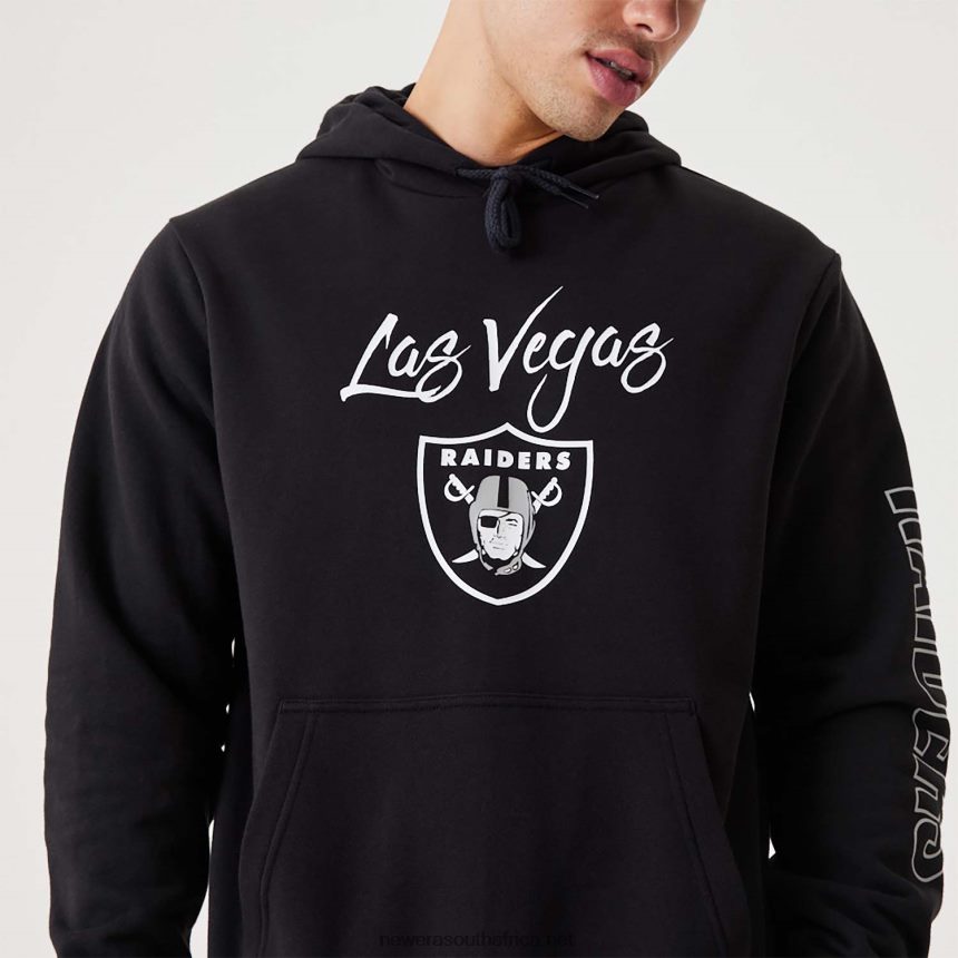 Las Vegas Raiders NFL Script Black Pullover Hoodie New Era TRBRBN2826