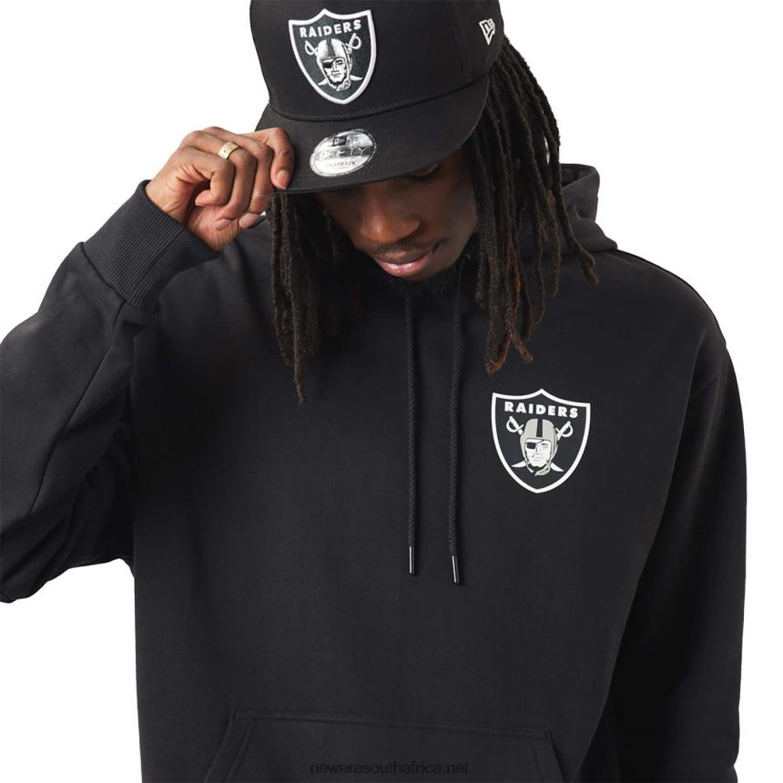 Las Vegas Raiders NFL Team Logo Black Hoodie New Era TRBRBN2763