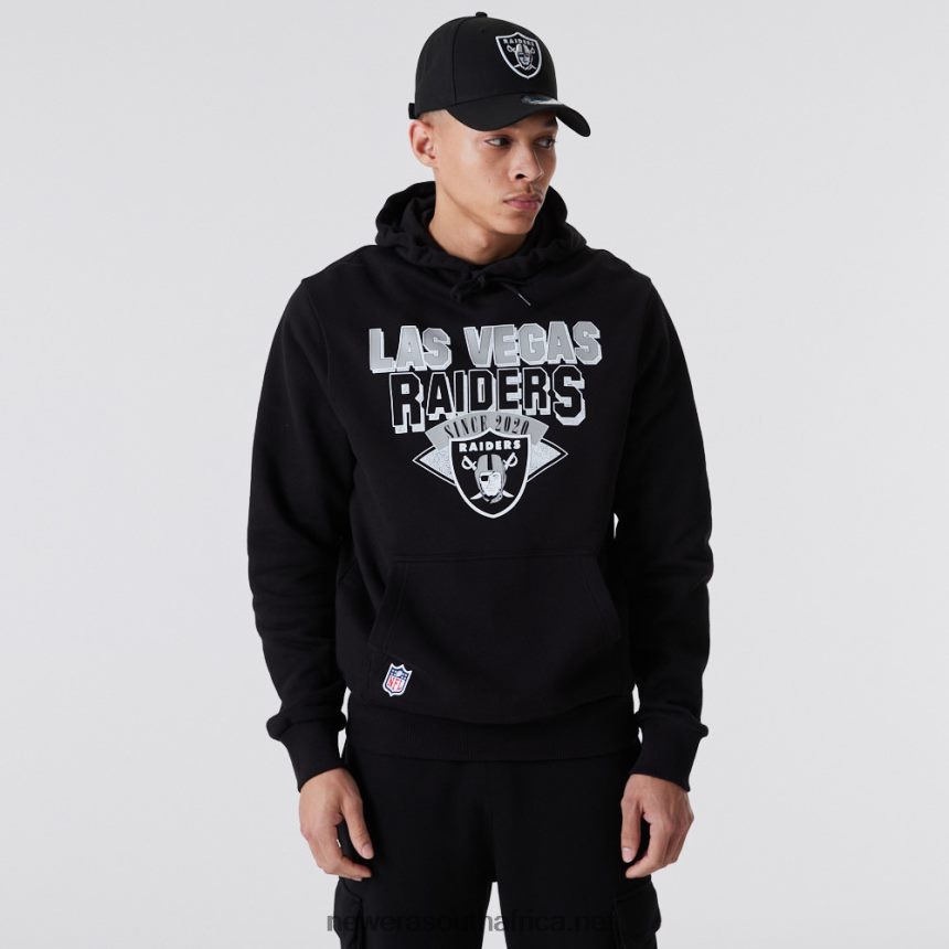 Las Vegas Raiders NFL Team Logo Black Hoodie New Era TRBRBN2799