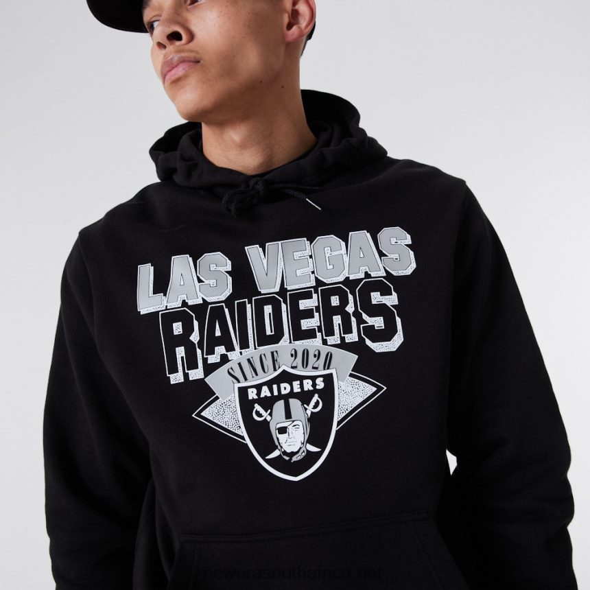 Las Vegas Raiders NFL Team Logo Black Hoodie New Era TRBRBN2799