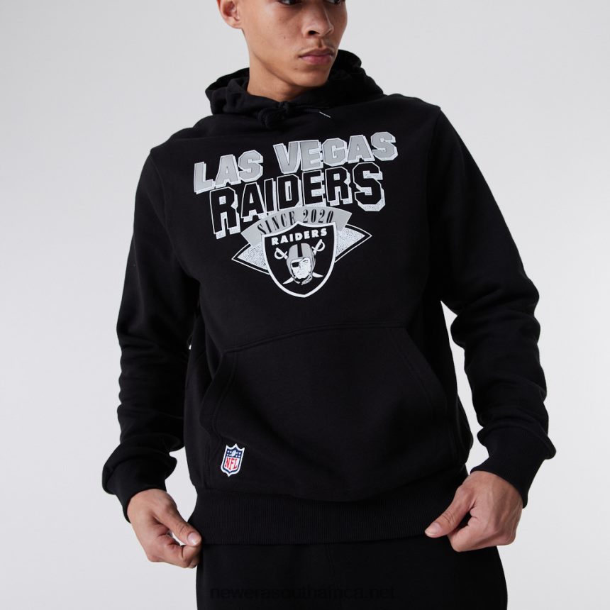 Las Vegas Raiders NFL Team Logo Black Hoodie New Era TRBRBN2799