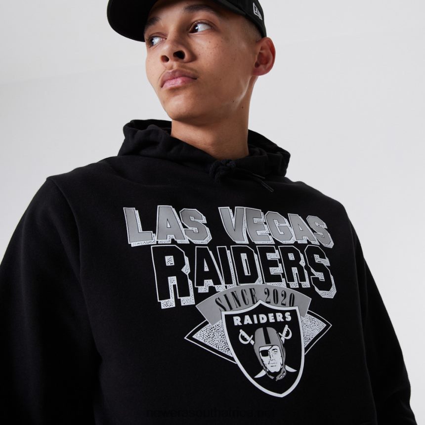 Las Vegas Raiders NFL Team Logo Black Hoodie New Era TRBRBN2799