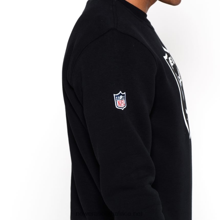 Las Vegas Raiders Team Logo Black Crew Neck Sweatshirt New Era TRBRBN2831