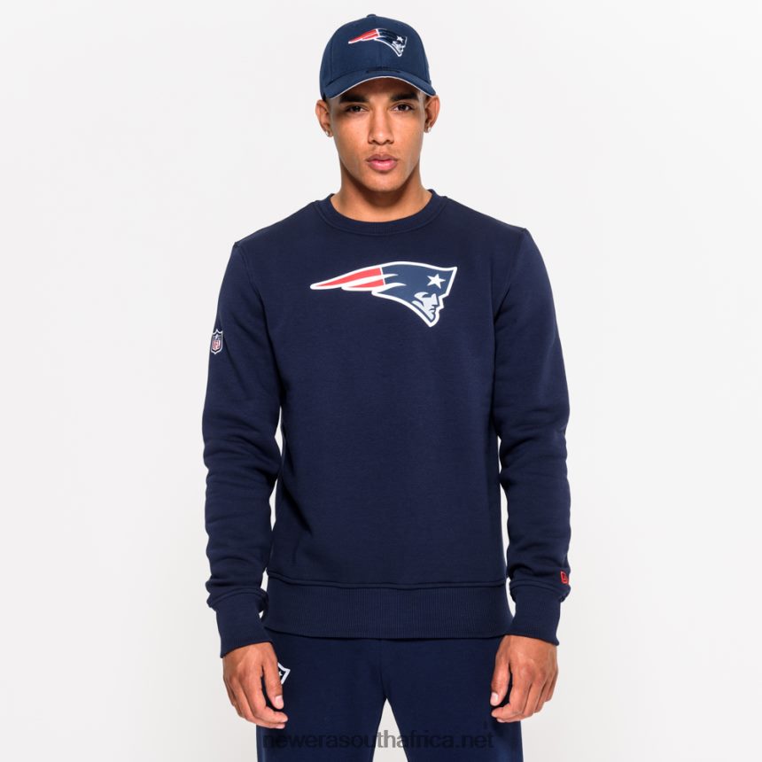 New England Patriots Team Logo Blue Crew Neck Sweatshirt New Era TRBRBN2685