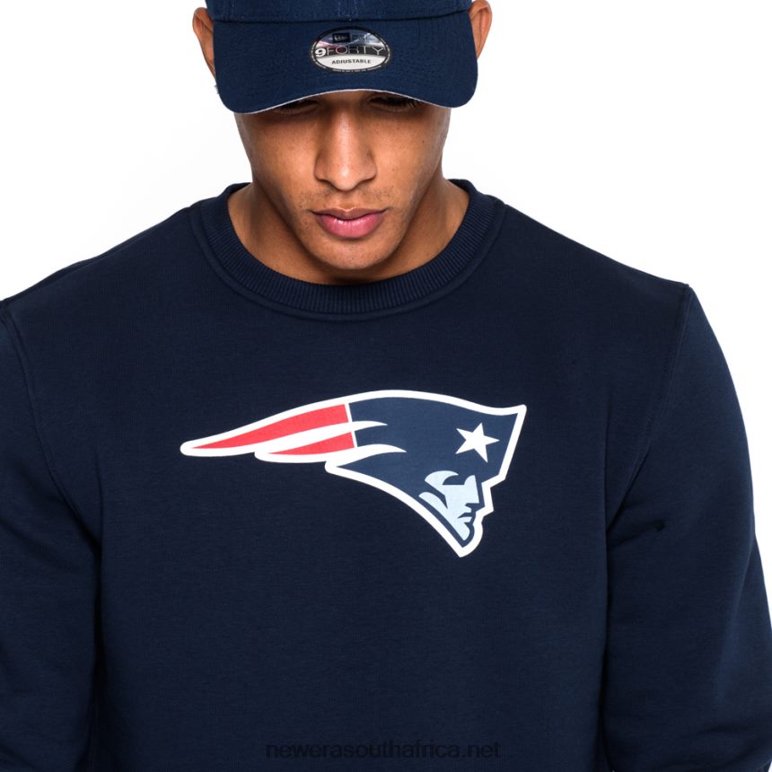 New England Patriots Team Logo Blue Crew Neck Sweatshirt New Era TRBRBN2685