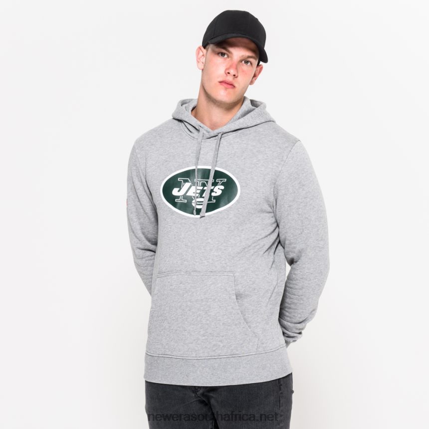 New York Jets Team Logo Grey Hoodie New Era TRBRBN2701