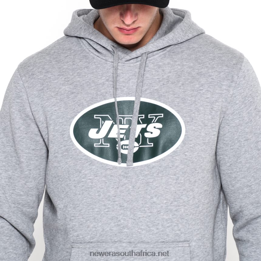 New York Jets Team Logo Grey Hoodie New Era TRBRBN2701