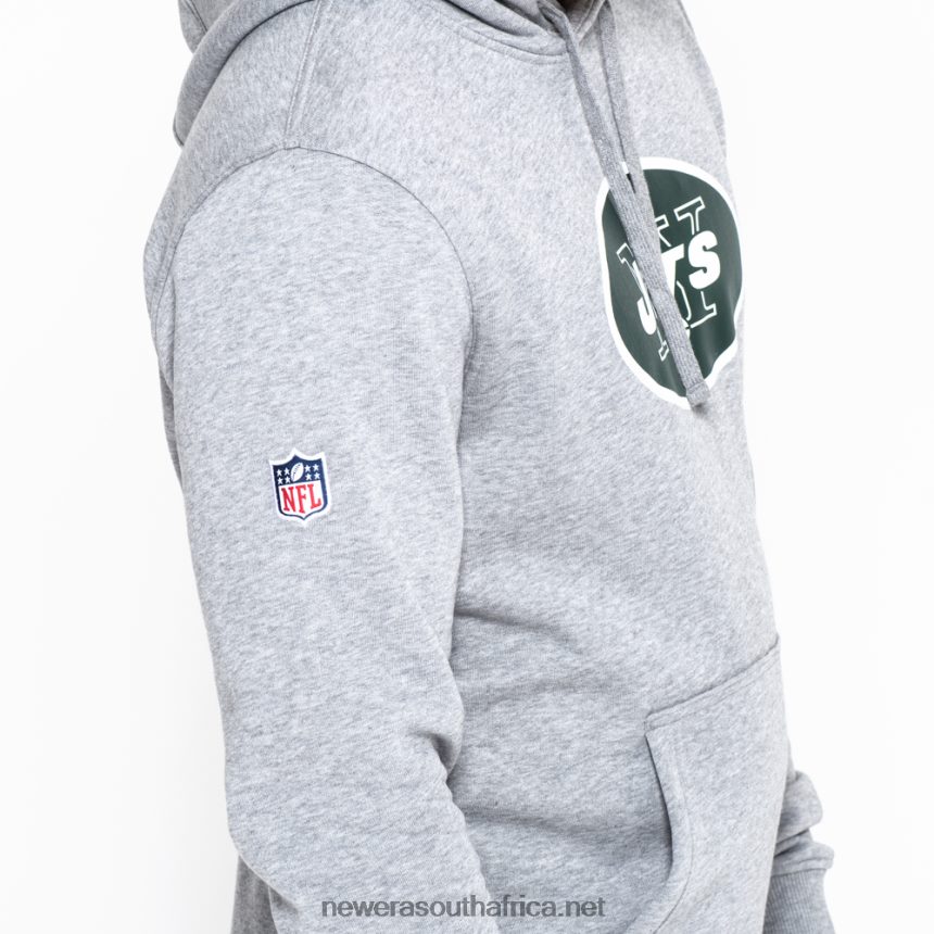 New York Jets Team Logo Grey Hoodie New Era TRBRBN2701