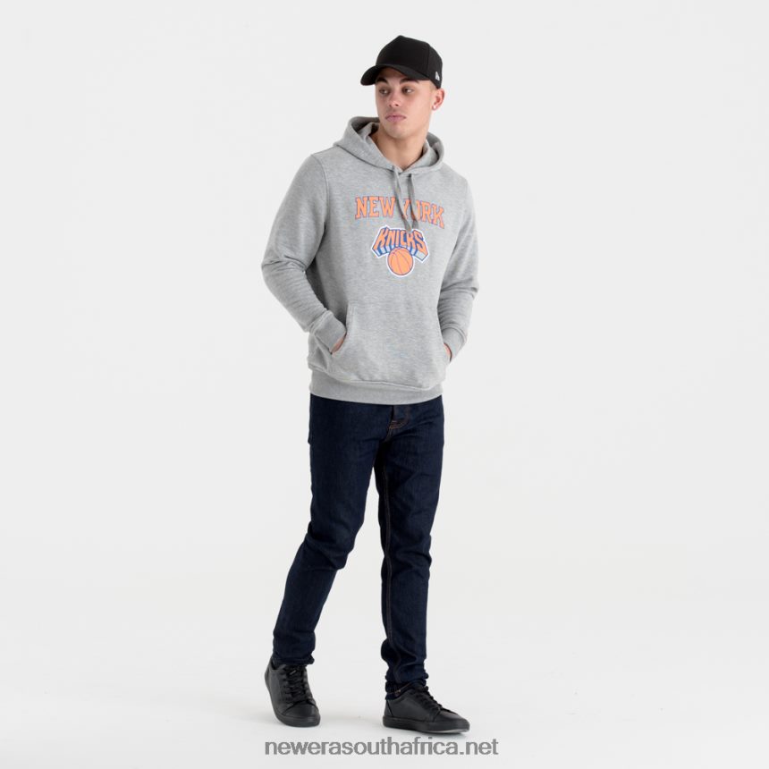 New York Knicks Team Logo Grey Hoodie New Era TRBRBN2686