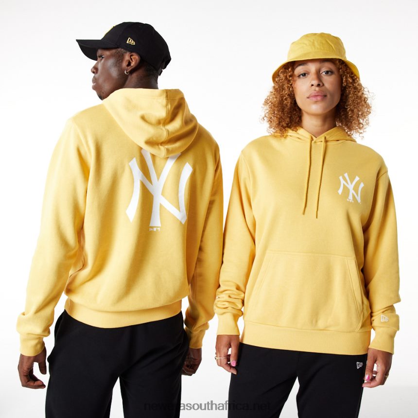 New York Yankees League Essential Pastel Yellow Hoodie New Era TRBRBN2706