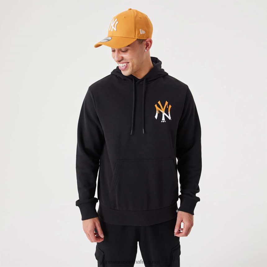 New York Yankees MLB Drip Logo Black Pullover Hoodie New Era TRBRBN2689