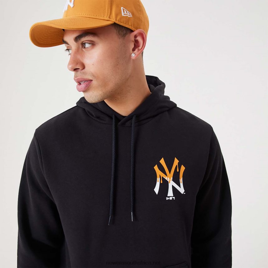 New York Yankees MLB Drip Logo Black Pullover Hoodie New Era TRBRBN2689