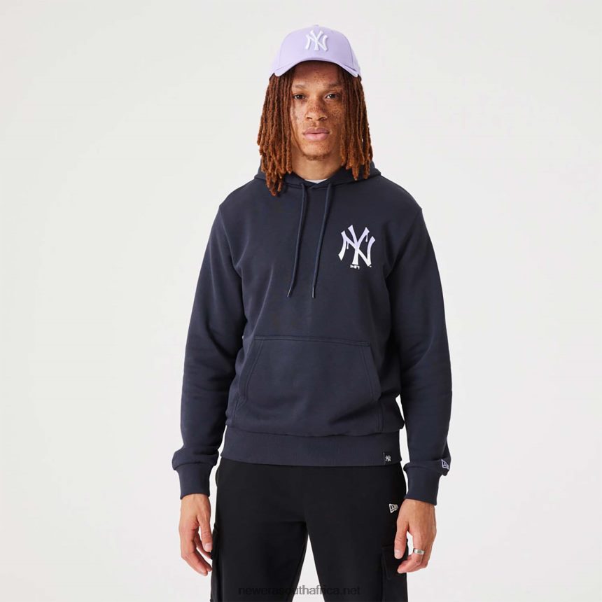 New York Yankees MLB Drip Logo Navy Pullover Hoodie New Era TRBRBN2665