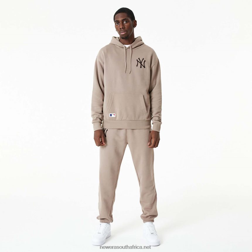 New York Yankees MLB Embroidered Logo Ash Brown Hoodie New Era TRBRBN2729