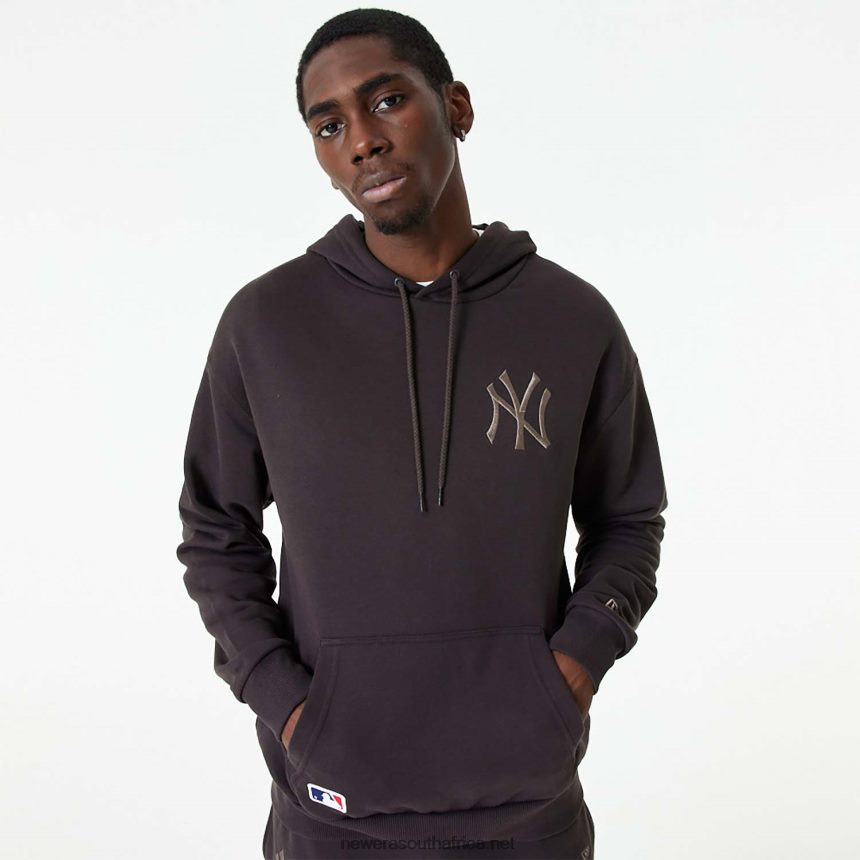New York Yankees MLB Embroidered Logo Burnt Wood Hoodie New Era TRBRBN2737