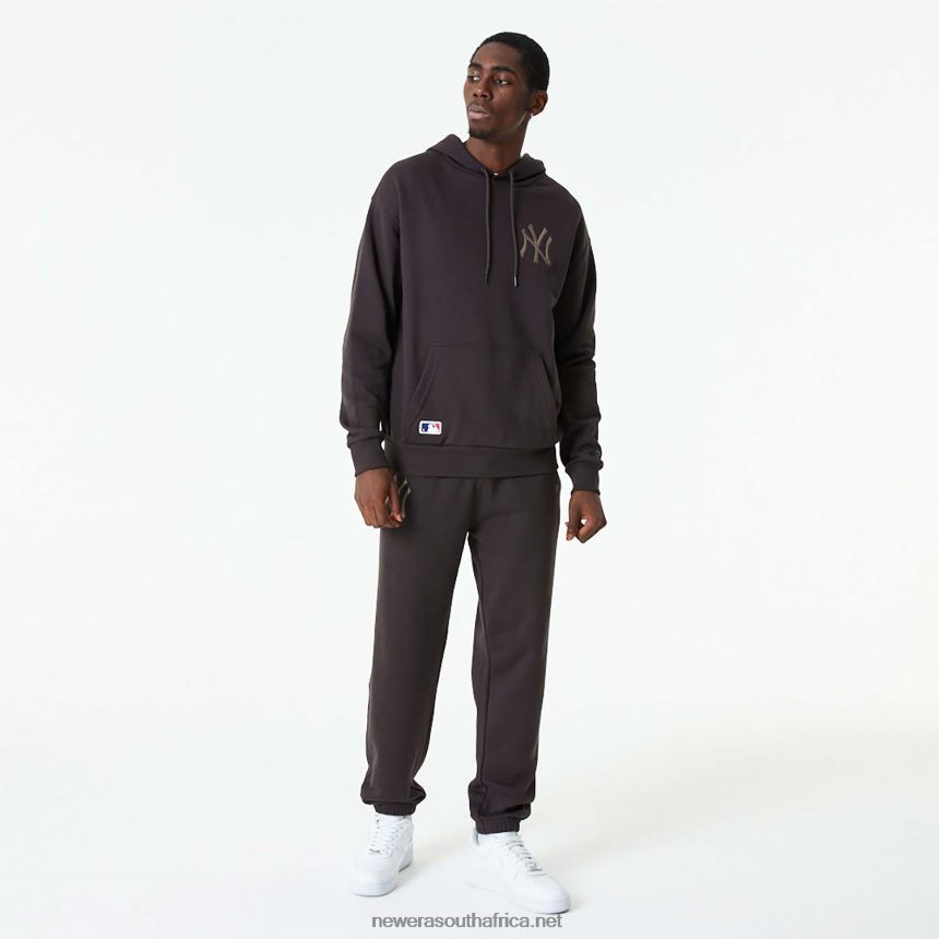 New York Yankees MLB Embroidered Logo Burnt Wood Hoodie New Era TRBRBN2737