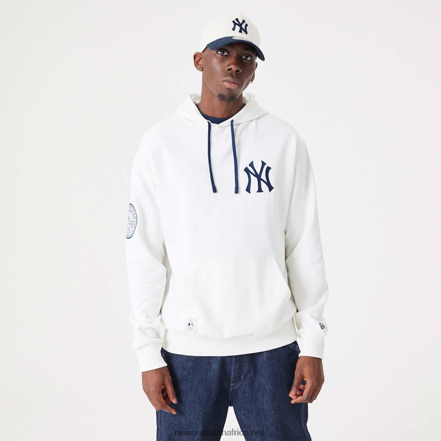 New York Yankees MLB Heritage Open White Oversized Hoodie New Era TRBRBN2705