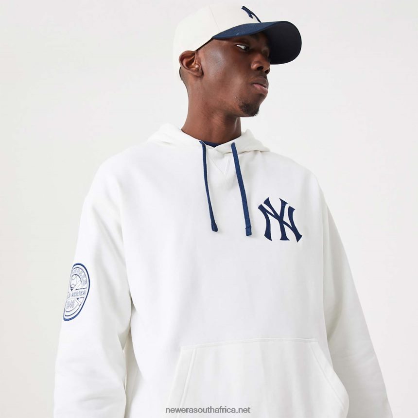 New York Yankees MLB Heritage Open White Oversized Hoodie New Era TRBRBN2705