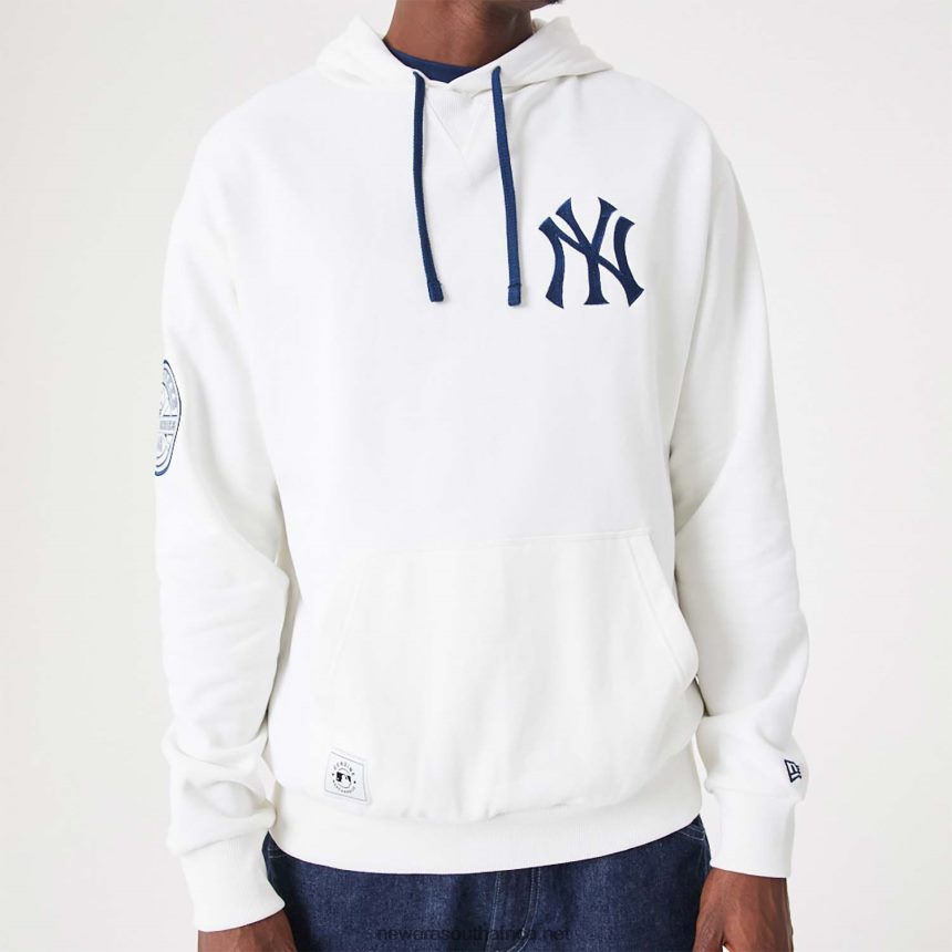 New York Yankees MLB Heritage Open White Oversized Hoodie New Era TRBRBN2705