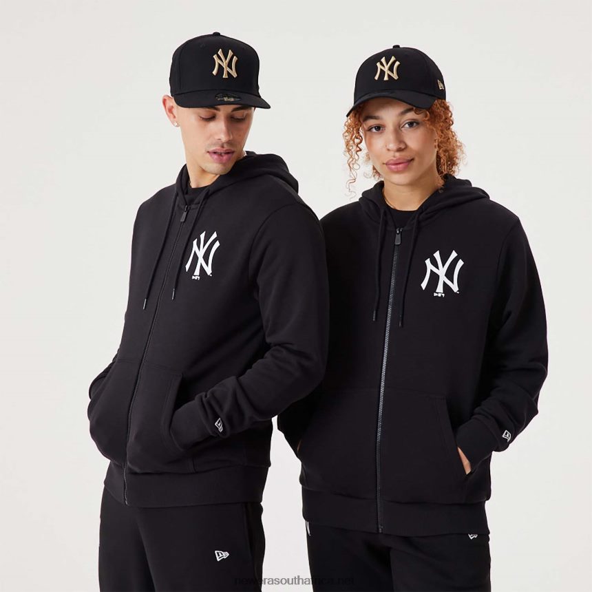 New York Yankees MLB League Essential Black Full-Zip Hoodie New Era TRBRBN2744