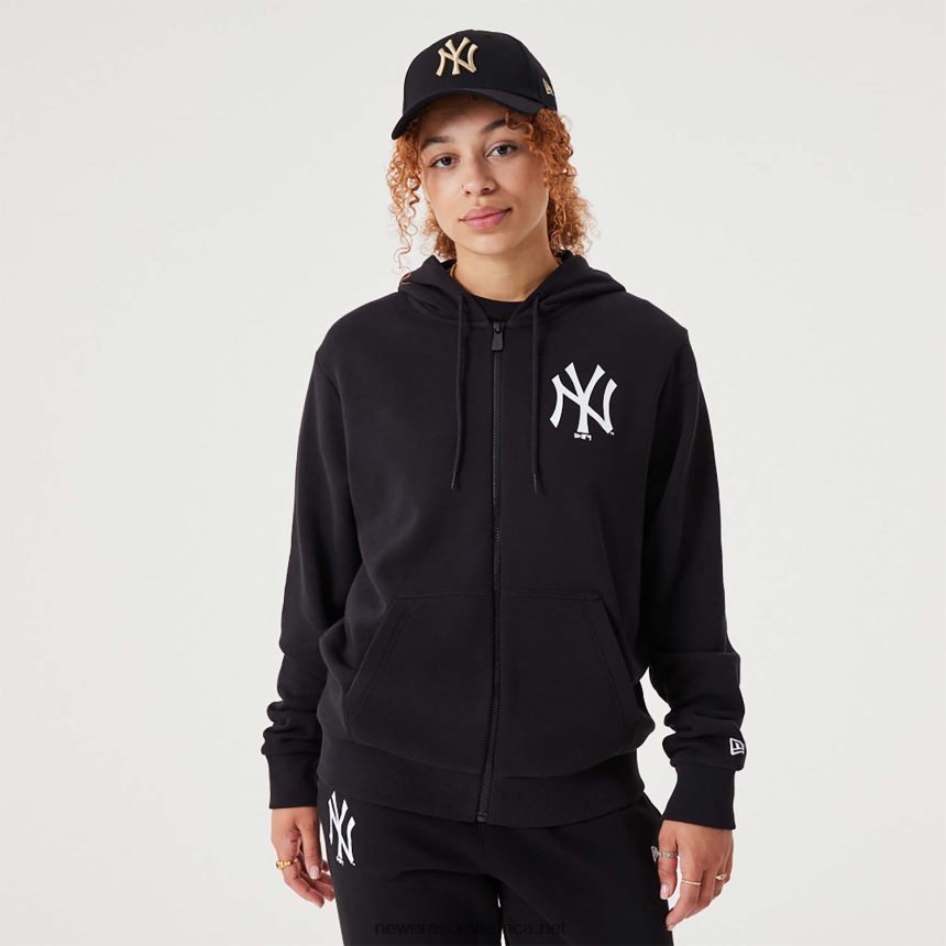 New York Yankees MLB League Essential Black Full-Zip Hoodie New Era TRBRBN2744