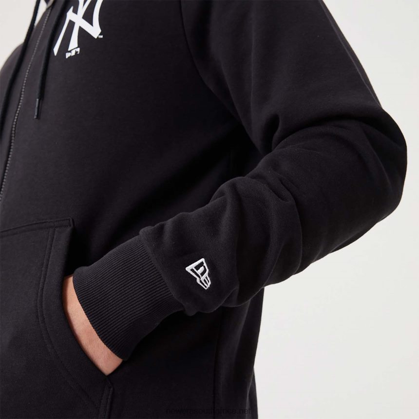 New York Yankees MLB League Essential Black Full-Zip Hoodie New Era TRBRBN2744