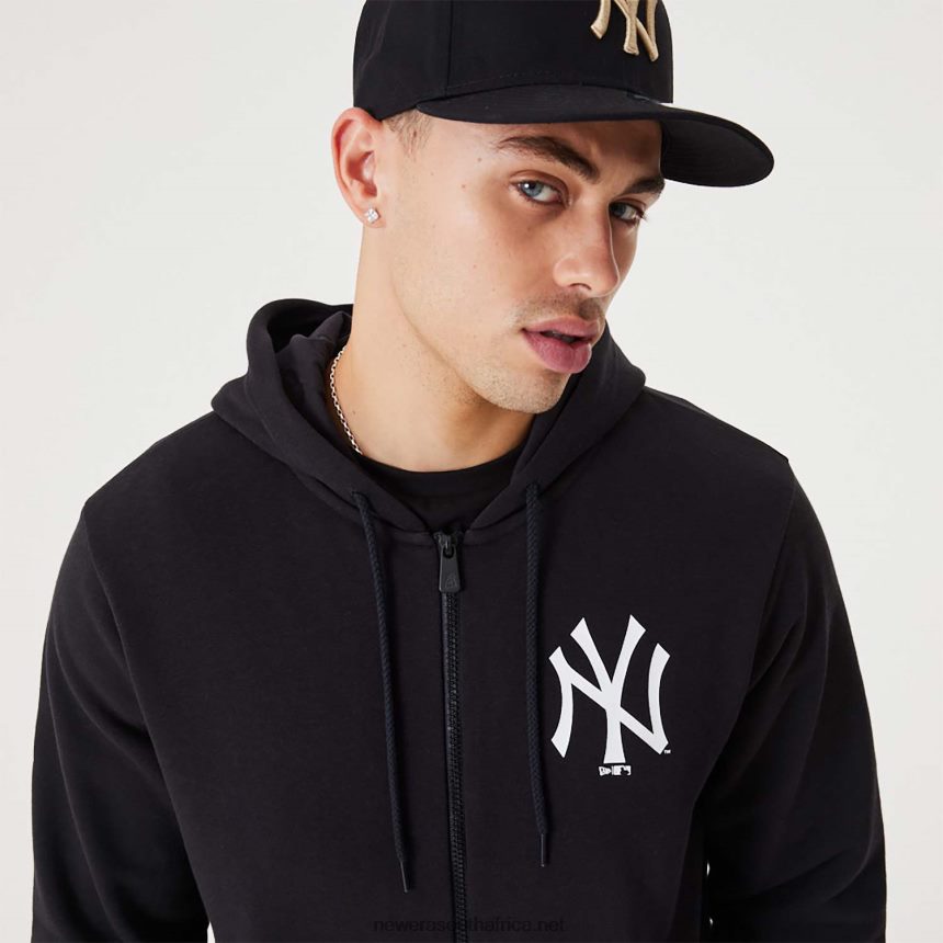 New York Yankees MLB League Essential Black Full-Zip Hoodie New Era TRBRBN2744