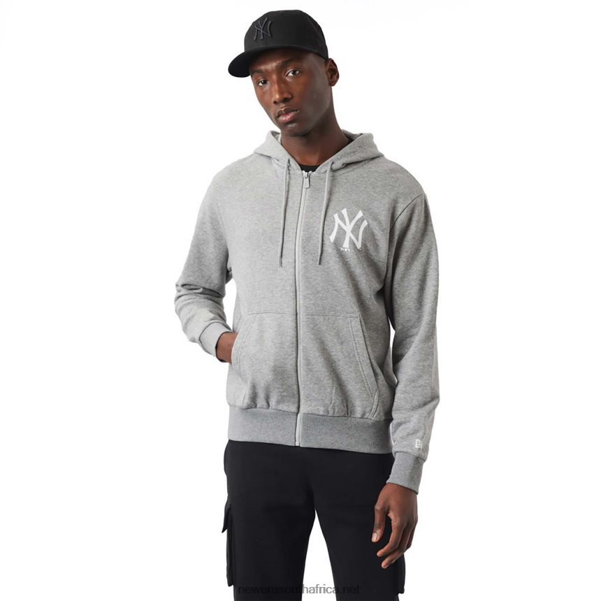 New York Yankees MLB League Essential Grey Zip Hoodie New Era TRBRBN2835