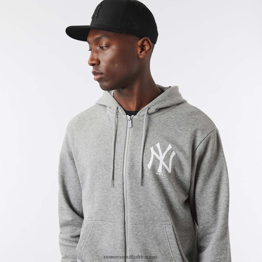 New York Yankees MLB League Essential Grey Zip Hoodie New Era TRBRBN2835