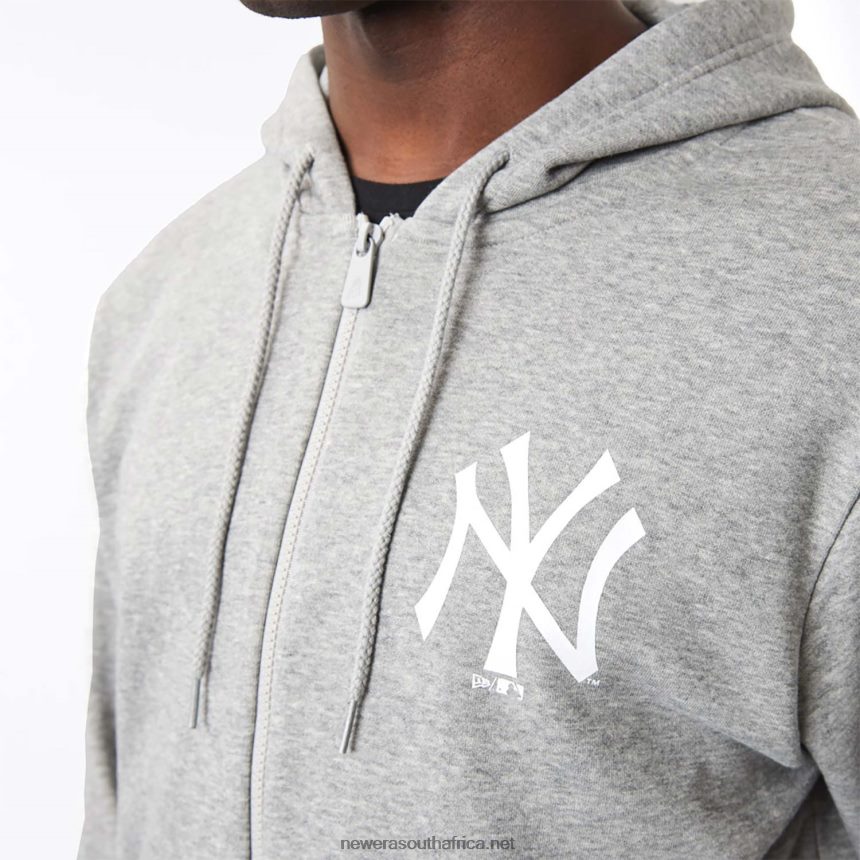 New York Yankees MLB League Essential Grey Zip Hoodie New Era TRBRBN2835