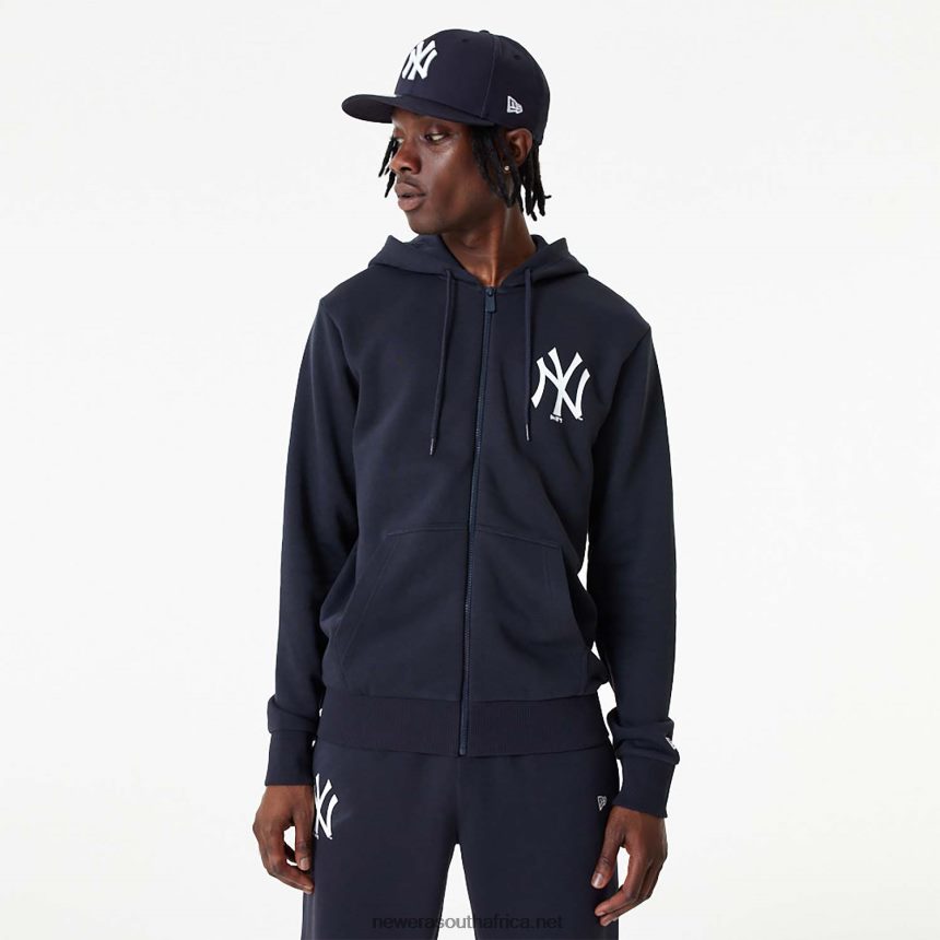 New York Yankees MLB League Essential Navy Full-Zip Hoodie New Era TRBRBN2798